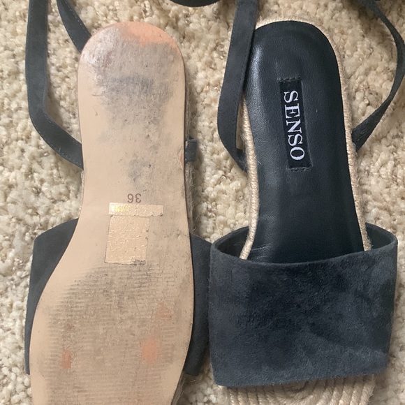 size 6 slightly worn , flat tie up suede espadrilles. - Picture 2 of 2